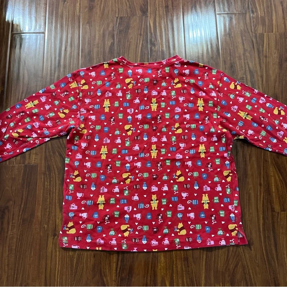 Vintage Disney Store Winnie the Pooh Red Pajama Set size large/XL - Picture 7 of 12